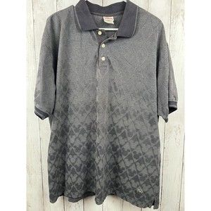 The Disney Store Mickey Mouse Polo Shirt Mens XL Black Vintage All Over Print